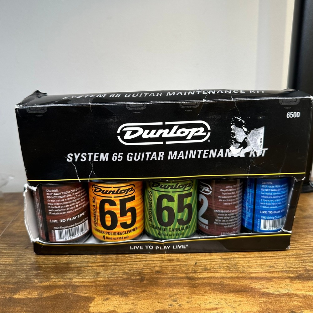 Dunlop System 65 Guitar Maintenance Kit 6500 Polish Cleaner Conditioner Cloths